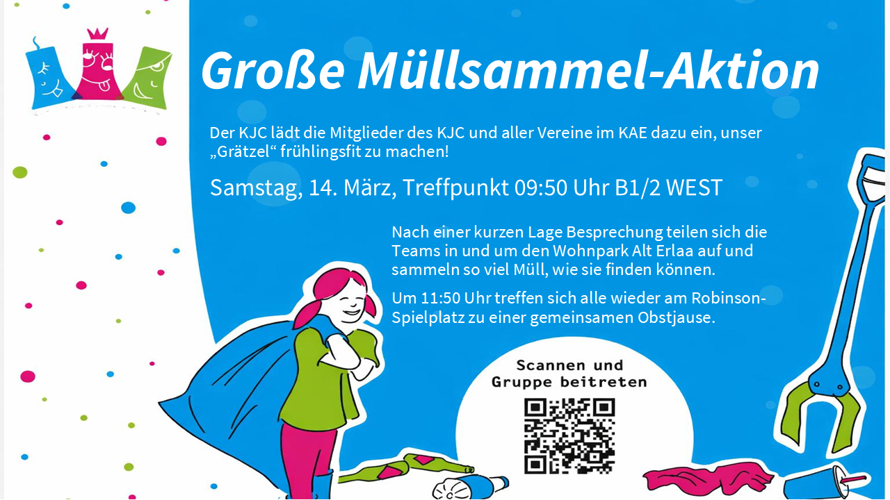 Müllsammeln am 14.03., 09:50 Uhr, B1/2 West