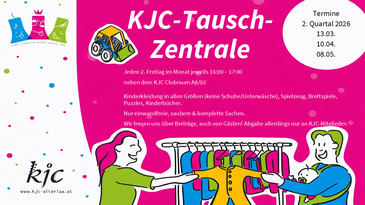 Jeden 2. Freitag im Monat, jeweils von 16.00–17.00 Uhr